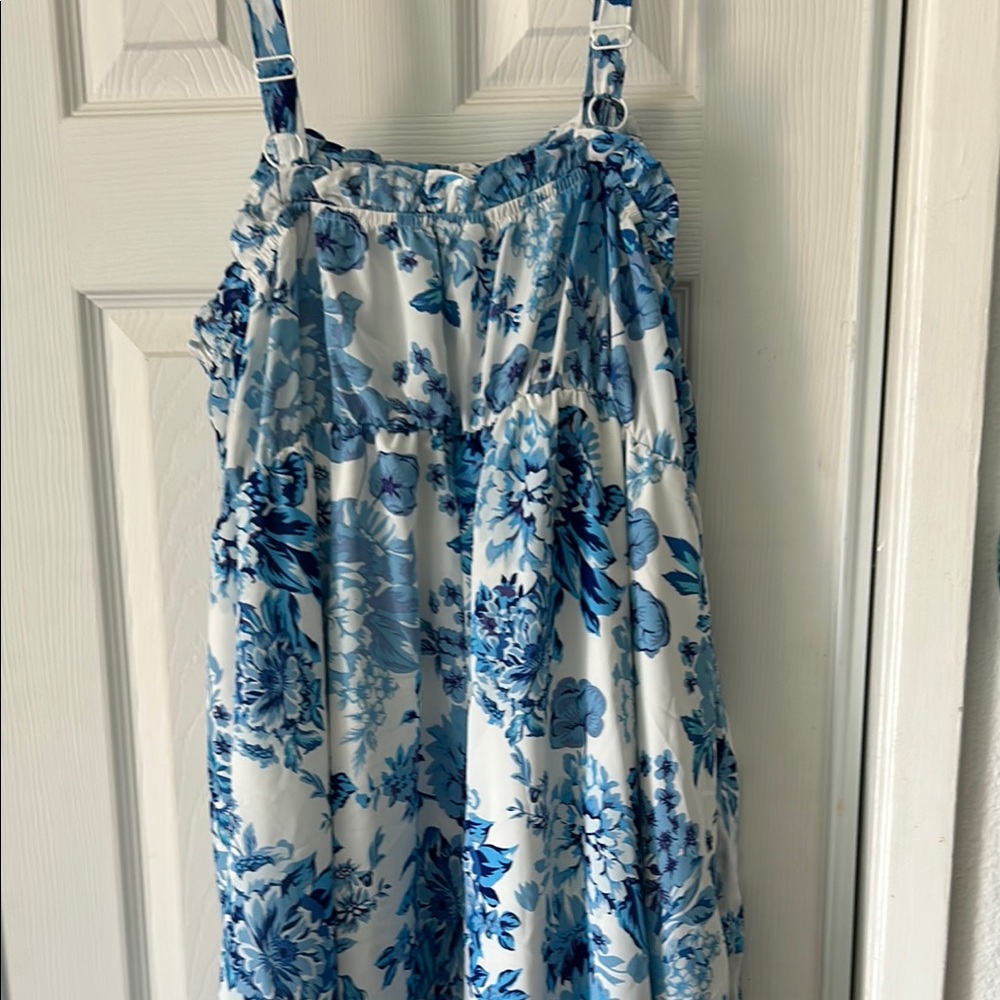 BloomChic Blue and White Floral Dress - Picture 5 of 7